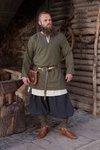 NJAL - Viking tunika, flanell, oliv / grå